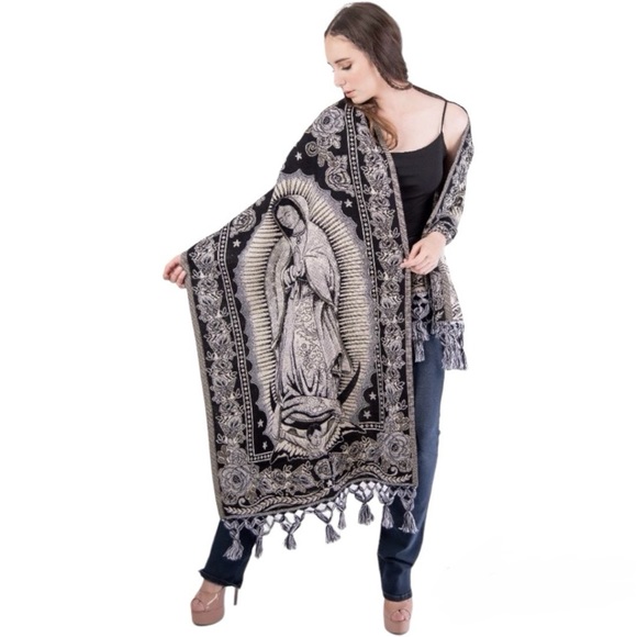Our Lady of Guadalupe Baroque Shawl Scarf - Picture 1 of 11